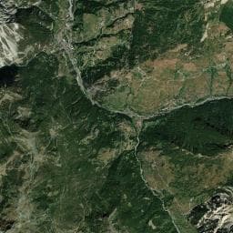 Vue aérienne des environs de Rifugio Combe d'Imbert