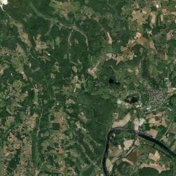 Vue aérienne des environs de Saint-Cyprien