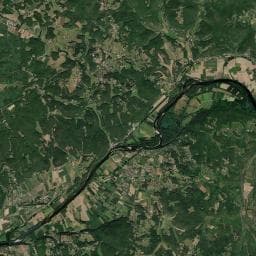 Vue aérienne des environs de Les Lodges de Calviac