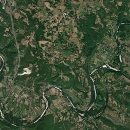 Vue aérienne des environs de La Plage