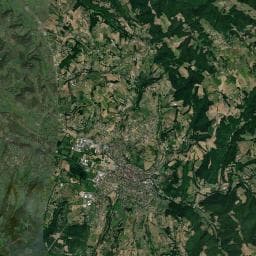 Vue aérienne des environs de Camping Le Soulhol