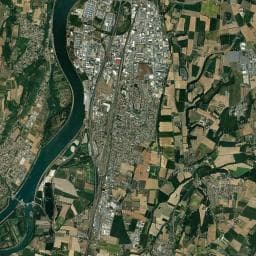 Vue aérienne des environs de Aire de camping-car à Portes-lès-Valence