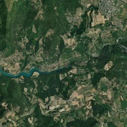 Vue aérienne des environs de Aire de camping-car à Châtel-en-Trièves