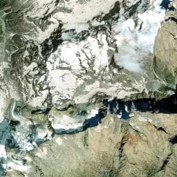 Vue aérienne des environs de Refuge du Pelvoux