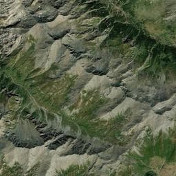 Vue aérienne des environs de Bivouac Andrea Tornior