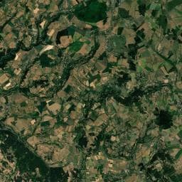 Vue aérienne des environs de Cabane d'Arquejols