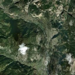 Vue aérienne des environs de Camping Les Vaudois