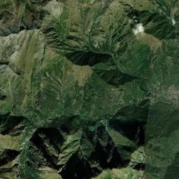 Vue aérienne des environs de Bivacco Bergerie Giulian