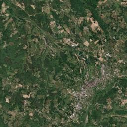 Vue aérienne des environs de Toilettes