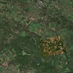 Vue aérienne des environs de Camping a la Ferme en Paille
