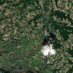 Vue aérienne des environs de Borne de Services de Montet et Bouxal