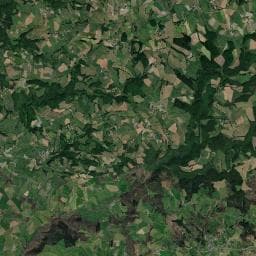 Vue aérienne des environs de Aire de camping-car à Leynhac
