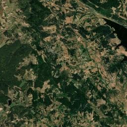 Vue aérienne des environs de Aire de camping-car à Chastanier