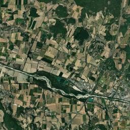 Vue aérienne des environs de Camping Quatre Saisons