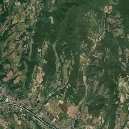 Vue aérienne des environs de Camping de la Pierre à Feu