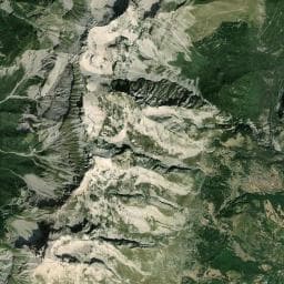 Vue aérienne des environs de Cabane pastorale d'Oriol