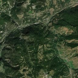 Vue aérienne des environs de Gîte d'Étape Les Astragales