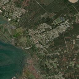 Vue aérienne des environs de Camping Le Braou