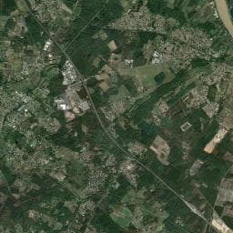 Vue aérienne des environs de Château Méric Chante l'Oiseau