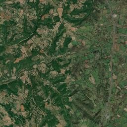 Vue aérienne des environs de Camping Domaine de la Faurie