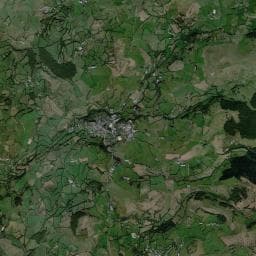 Vue aérienne des environs de Les Monts d'Aubrac