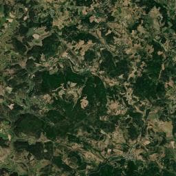 Vue aérienne des environs de Camping à Chaudeyrac