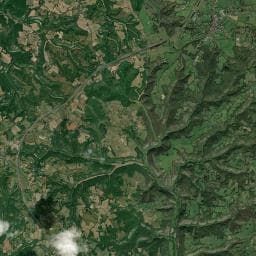 Vue aérienne des environs de Domaine de Bourrat