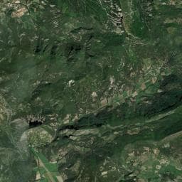 Vue aérienne des environs de Camping  Les Thibauds