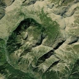 Vue aérienne des environs de Gite des trois cols
