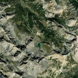 Vue aérienne des environs de Cabanes d'Albert