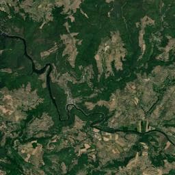 Vue aérienne des environs de Camping La Cavalerie