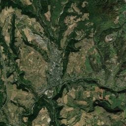 Vue aérienne des environs de Aire de La Bête du Gévaudan