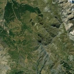 Vue aérienne des environs de Abri du col du Crachet