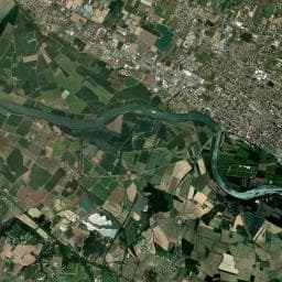 Vue aérienne des environs de Aire de Camping-car de Sainte-Bazeille