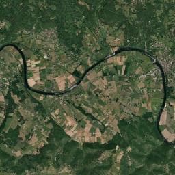 Vue aérienne des environs de Les Vignes