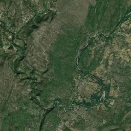 Vue aérienne des environs de Camping les Coudoulets