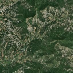 Vue aérienne des environs de Gite d'étape de Villauret