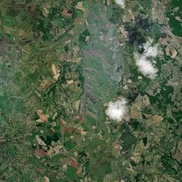 Vue aérienne des environs de Abri