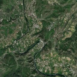 Vue aérienne des environs de Camping du Vieux Pont