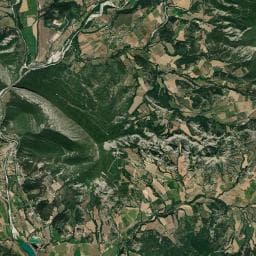 Vue aérienne des environs de Camping des Barillons