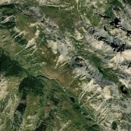 Vue aérienne des environs de Cabane Inférieure de Viraysse