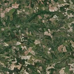 Vue aérienne des environs de Aire du Château de Miraval