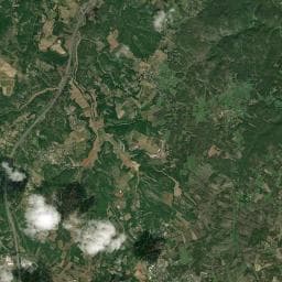 Vue aérienne des environs de Gîte d'étape de Poudally
