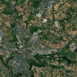 Vue aérienne des environs de Aire de camping-car à Rodez