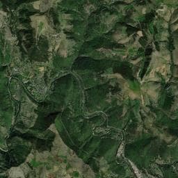 Vue aérienne des environs de Camping à Ispagnac