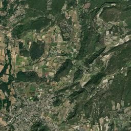 Vue aérienne des environs de Camping de la Colline