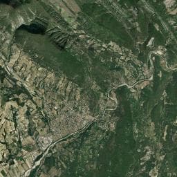 Vue aérienne des environs de Camping Les Clos