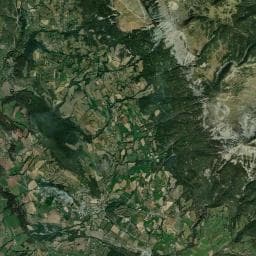 Vue aérienne des environs de La cabane du lac