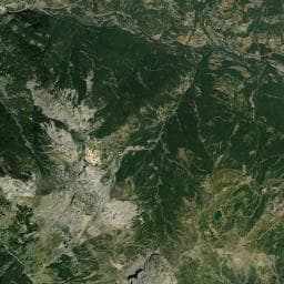 Vue aérienne des environs de Camping Le Fontarache
