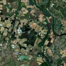 Vue aérienne des environs de Camping du Lac de Damazan